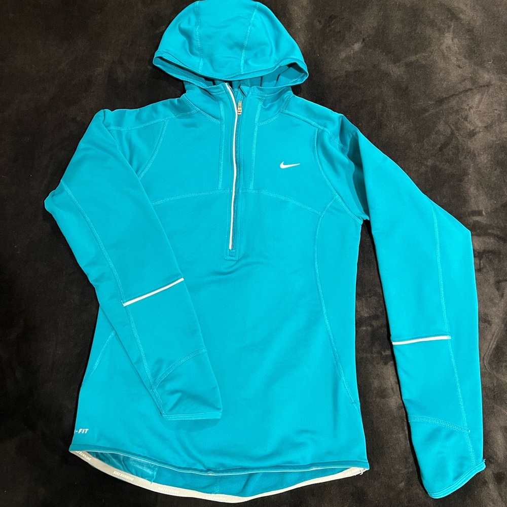 Nike Running Dri-fit Women’s Half-zip Fleece lined Hoodie, Sz S